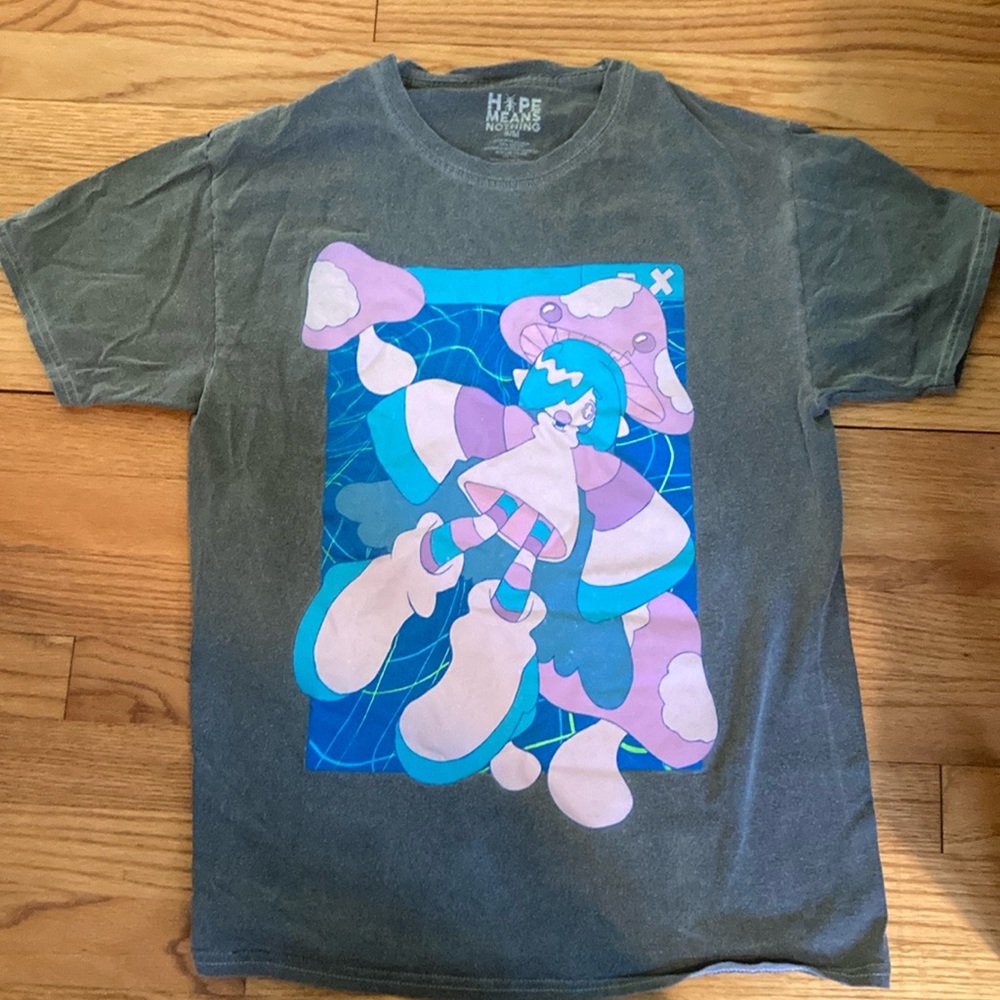 Hope Means Nothing- S/M Vaporwave Mushroom Girl T-Shirt